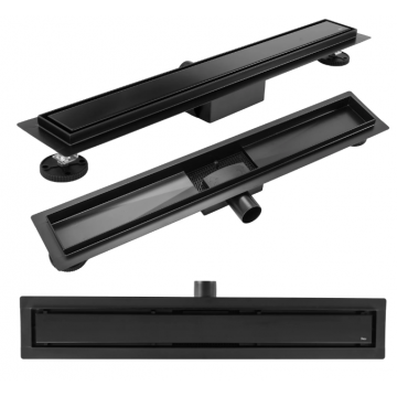 Rigola scurgere dus REA Neo Ultra Pure 90 cm Negru Mat