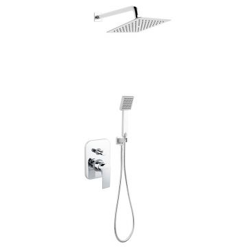 Set de duș, Ferro, Algeo Square, încastrat, crom