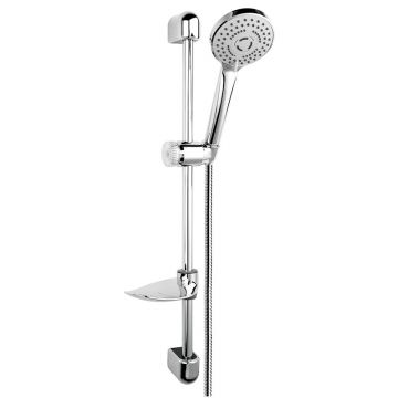 Set de duș, Ferro, Tutti, bară, suport culisant, furtun, crom, N340