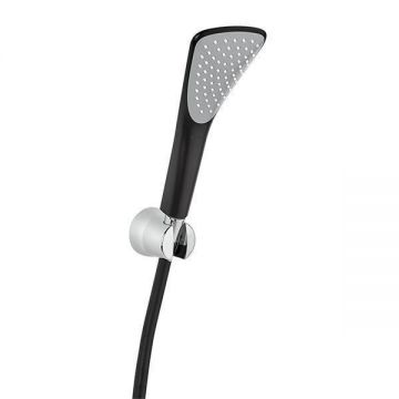 Set de dus, Kludi, Fizz 1S, cu para de dus si furtun, negru mat