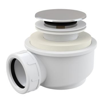 Sifon cadita de dus, Alcadrain, cu click-clack, 50 mm, crom