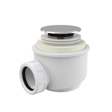 Sifon cadita dus Alcadrain, cu inaltime mare, click-clack, Ø50, crom