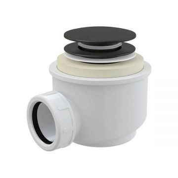 Sifon pentru cadita, Alcadrain, cu ventil click-clack, negru mat