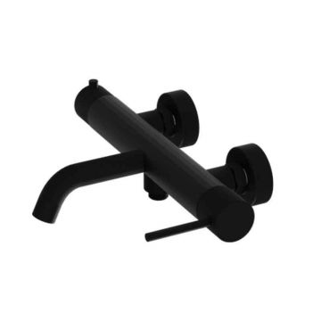 Baterie cadă-duș LaVita, Verdi, monocomandă cu montaj pe perete, negru mat