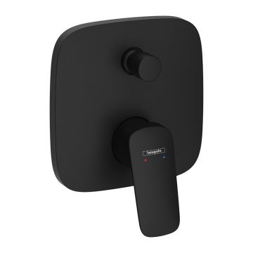 Baterie cada - dus, Hansgrohe, Logis, parte vizibila, negru mat