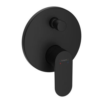 Baterie cada - dus incastrata Hansgrohe Rebris S negru mat