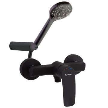 Baterie de dus, New Fly, negru mat, Ramon Soler