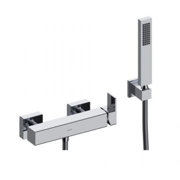 Baterie dus Sanycces Cubo cu para de dus, crom - Culoare Crom