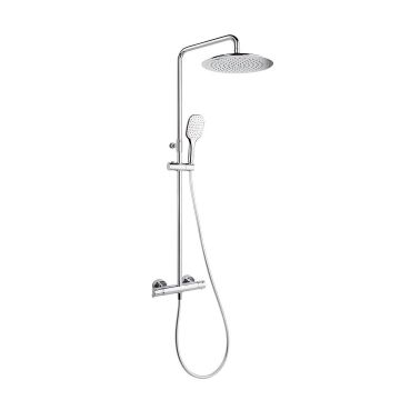 Coloana de dus, Blautherm, telescopica, cu termostat, para rotunda de 30 cm, crom lucios, Ramon Soler