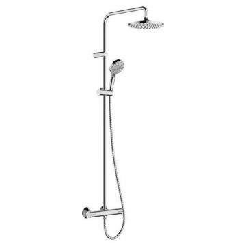 Coloana dus cu baterie si termostat Hansgrohe, Vernis Blend 200, crom