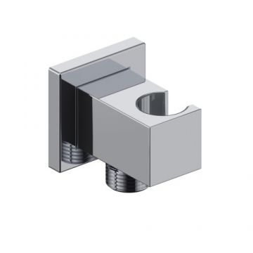 Cot racord cu suport para dus Sanycces Cubo, crom