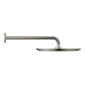 Palarie de dus rotunda 310 mm, grafit inchis periat, brat 380 mm, Grohe Rainshower Cosmopolitan 310