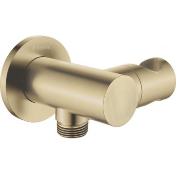 Racord unghiular pentru furtun de dus, cu suport, alama, Deante Silia