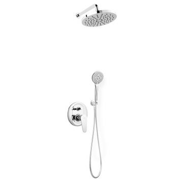 Set de duș, Ferro, Rotondo, încastrat, crom