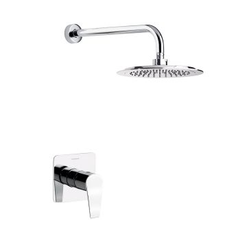 Set de dus cu baterie si palarie dus 24 cm, Civic, crom lucios, Ramon Soler