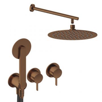 Sistem de dus incastrat Sanycces Dedal cu 2 cai, rose gold - Culoare rose gold