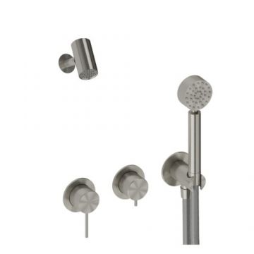 Sistem de dus incastrat Sanycces Pool cu 2 cai, nichel periat - Culoare Gri