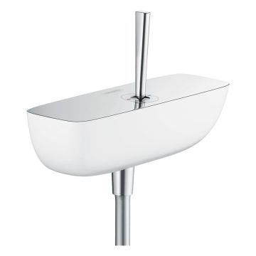 Baterie dus Hansgrohe PuraVida alb - crom monocomanda