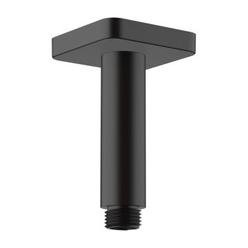 Brat de dus negru mat Hansgrohe Vernis Shape 100 mm cu montare pe tavan