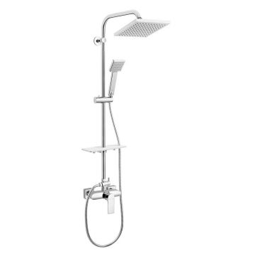 Coloana de dus cu baterie monocomanda Ferro Algeo Square cu 1 functie