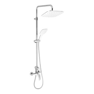 Coloana de dus cu baterie monocomanda Ferro Tina White
