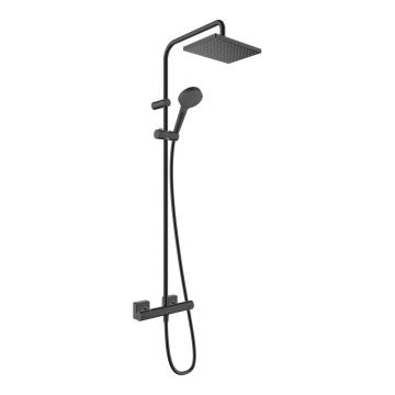 Coloana de dus termostatata Hansgrohe Vernis Shape 230 negru mat
