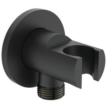Conector FixFit Ideal Standard Ideal Rain Round cu agatatoare de dus negru mat Conector FixFit Ideal Standard Ideal Rain Round cu agatatoare de dus negru mat