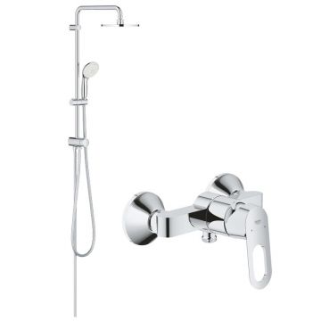 Pachet: Coloana dus Grohe Tempesta 200, baterie cabina dus Bauloop(27389002,23340000)