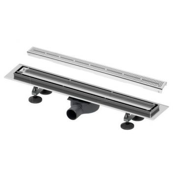 Pachet rigola Tece Linus Quadratum 70cm cu capac inox lucios