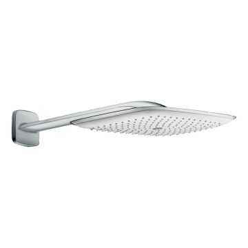 Palarie de dus Hansgrohe PuraVida cu brat de dus 400 mm alb - crom