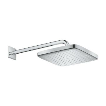 Palarie si brat de dus Grohe Tempesta 250 Cube patrata crom