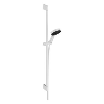 Set de dus cu bara Hansgrohe Pulsify Select 105 Relaxation 90 cm alb 3 functii