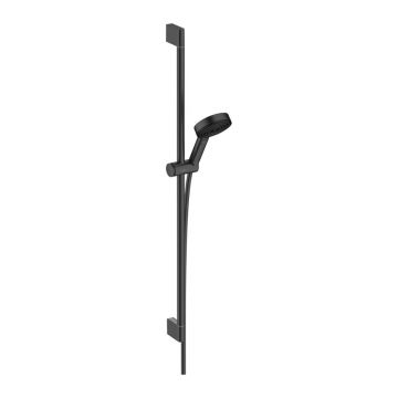 Set de dus cu bara Hansgrohe Pulsify Select 105 Relaxation 90 cm negru 3 functii
