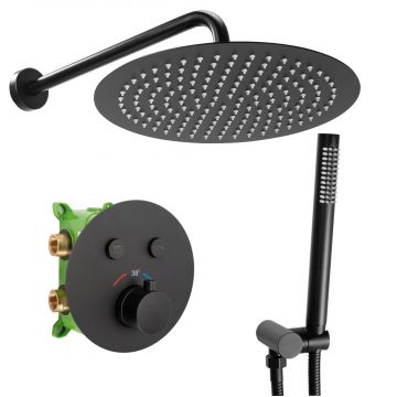 Set dus incastrat termostatat cu palarie si para Rea Miler Negru