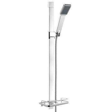 Set para de dus, Ferro, Quadro, cu bara, suport culisant si furtun, crom