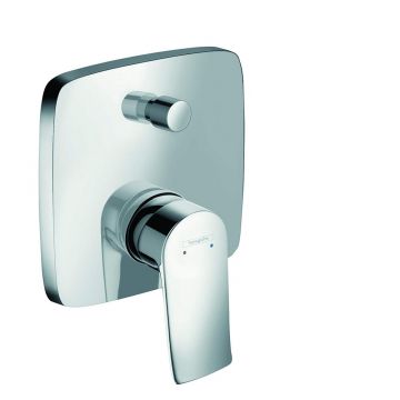 Baterie cada - dus incastrata Hansgrohe Metris crom lucios