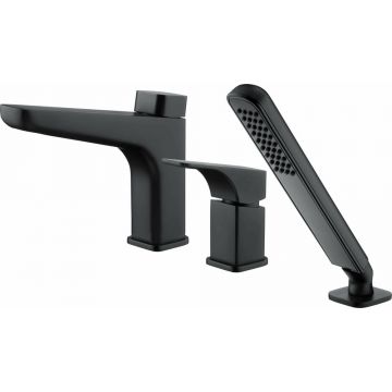 Baterie cada – dus monocomanda Deante Hiacynt negru cu set de dus