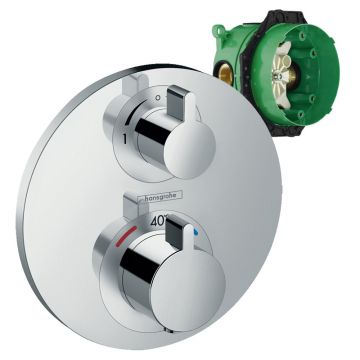 Baterie dus termostatata Hansgrohe Ecostat S doua functii crom si iBox inclus