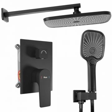 Coloana de dus cu baterie monocomanda negru Rea Moby