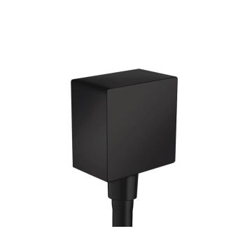 Cot conector dus Hansgrohe FixFit Square negru mat
