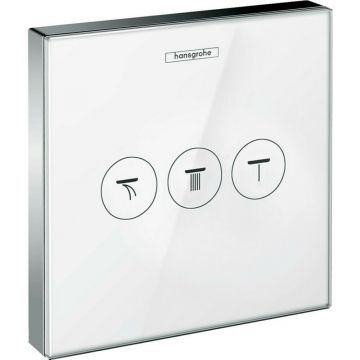 Divertor incastrat Hansgrohe ShowerSelect alb/crom cu 3 iesiri