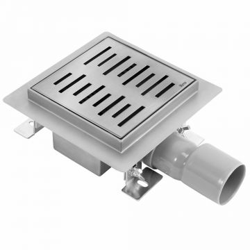 Set rigola pentru dus plus capac inox periat Rea Line 15 cm