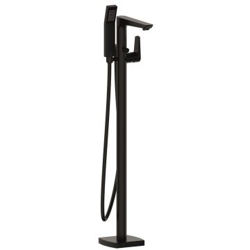Baterie cada - dus freestanding Inter Ceramic finisaj negru mat cu set de dus