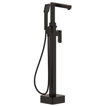 Baterie cada - dus freestanding Inter Ceramic negru mat cu set de dus