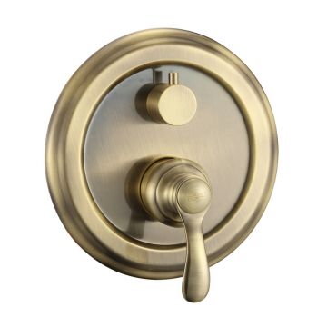 Baterie cada-dus incastrata Inter Ceramic Broudi bronz periat cu corp ingropat