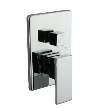 Baterie cada-dus incastrata Inter Ceramic crom lucios cu corp ingropat
