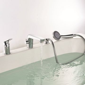 Baterie cada-dus Inter Ceramic monocomanda crom lucios cu set de dus