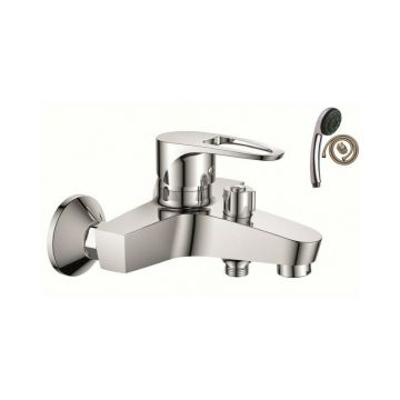 Baterie cada-dus Inter Ceramic Runde monocomanda crom lucios cu set de dus