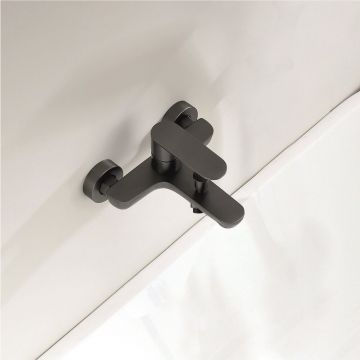 Baterie cada-dus Inter Ceramic Venice monocomanda gri mat