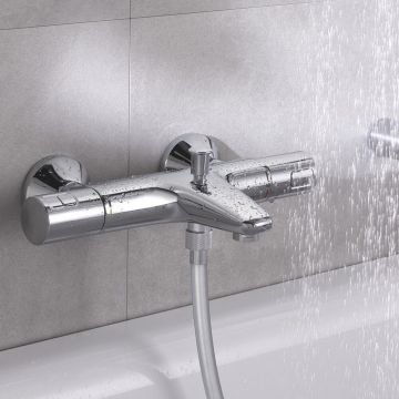 Baterie cada-dus termostatata Grohe Precision Start crom lucios